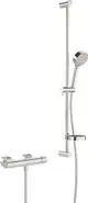 HANSA-Brausebatterie-mit-Brausegarnitur-HANSAPRISMA-4808-3-strahlig-DN15-Chrom-48080131 gallery number 1
